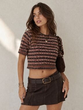 Free People X Intimately Cropped Knit Top – Size Medium